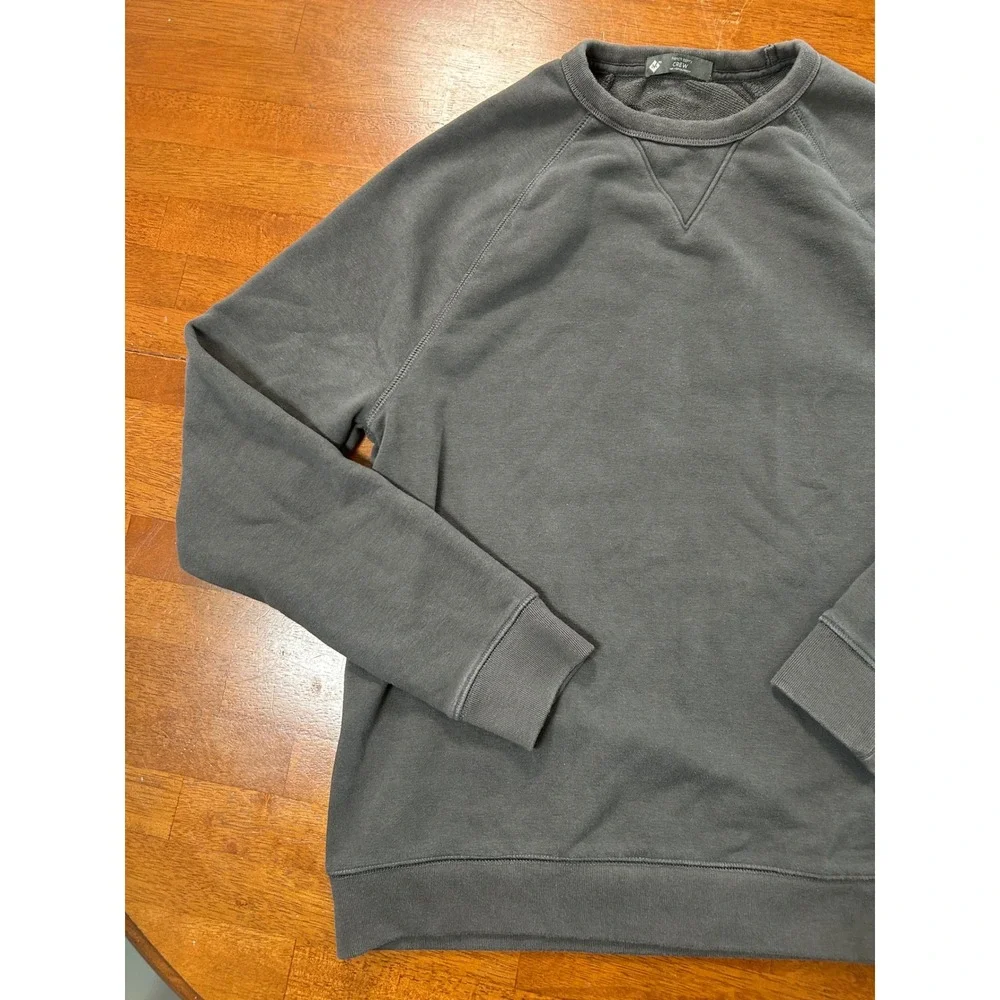 Member's Mark French Terry Crew Sweatshirt Mens Small Gray Raglan Pullover - Picture 2 of 10